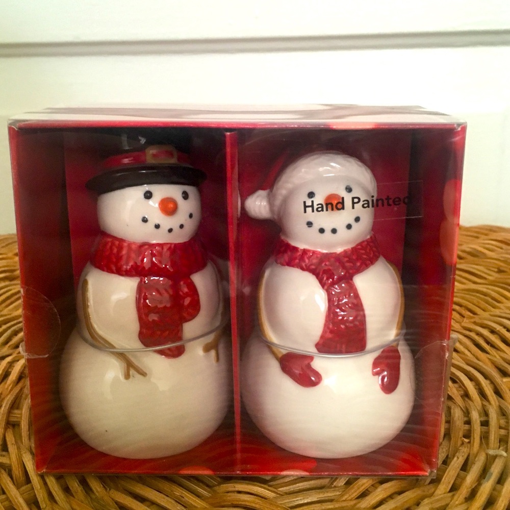 Yuletide Snowman Salt and Pepper Shaker Set